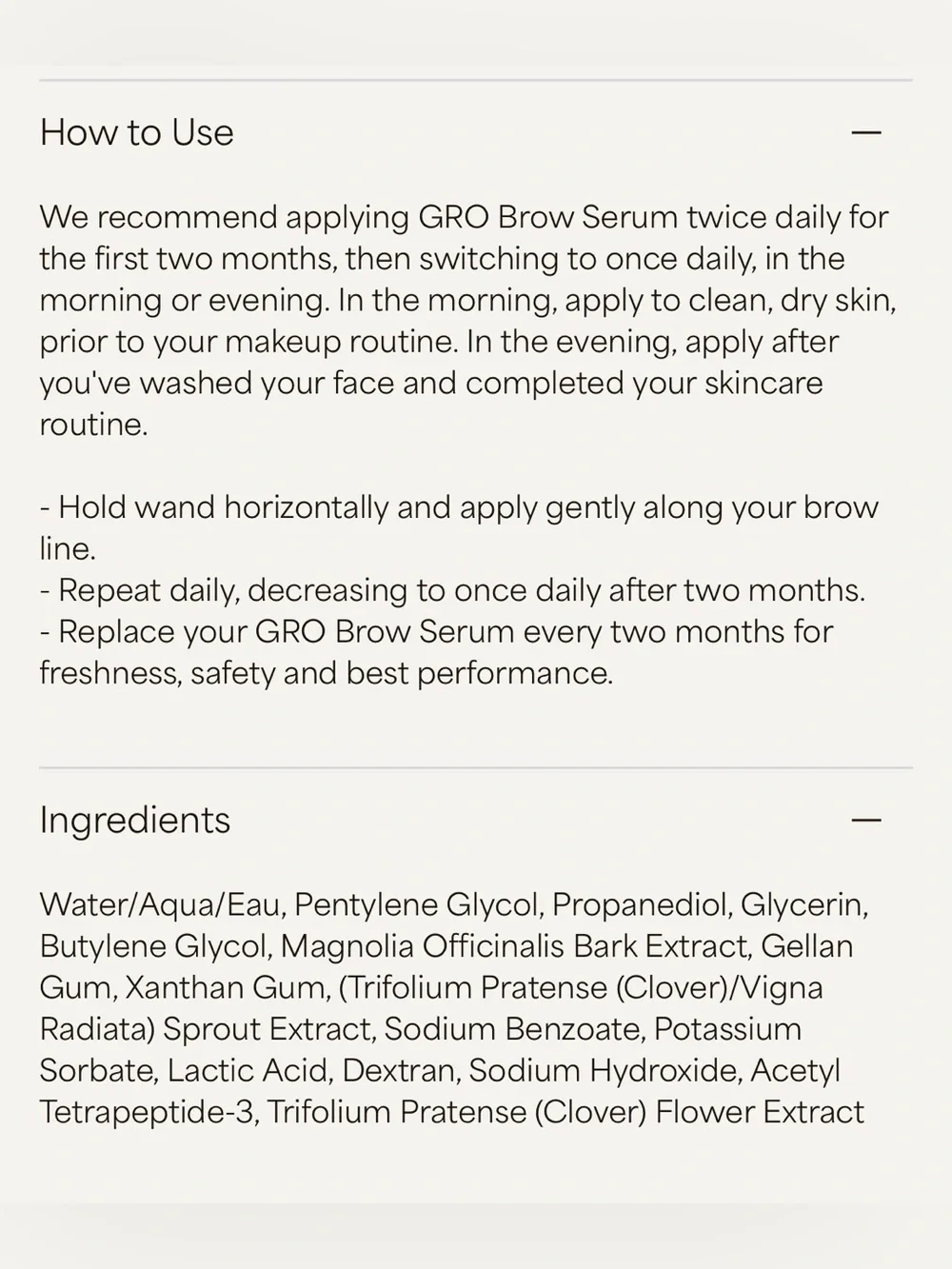 NEW: VEGAMOUR GRO Brow Serum - Blush Pink bought 8/10